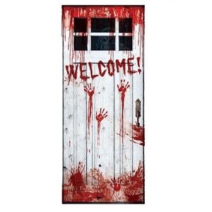 Fun World - Bloody Door Halloween Party Door Cover Halloween Decoration 30"x72"